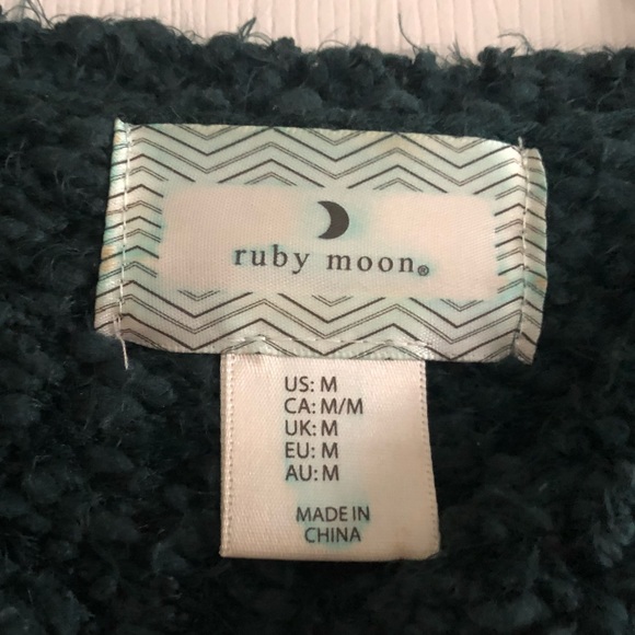 Blue Green Popcorn Oversized Sweater - Picture 2 of 4